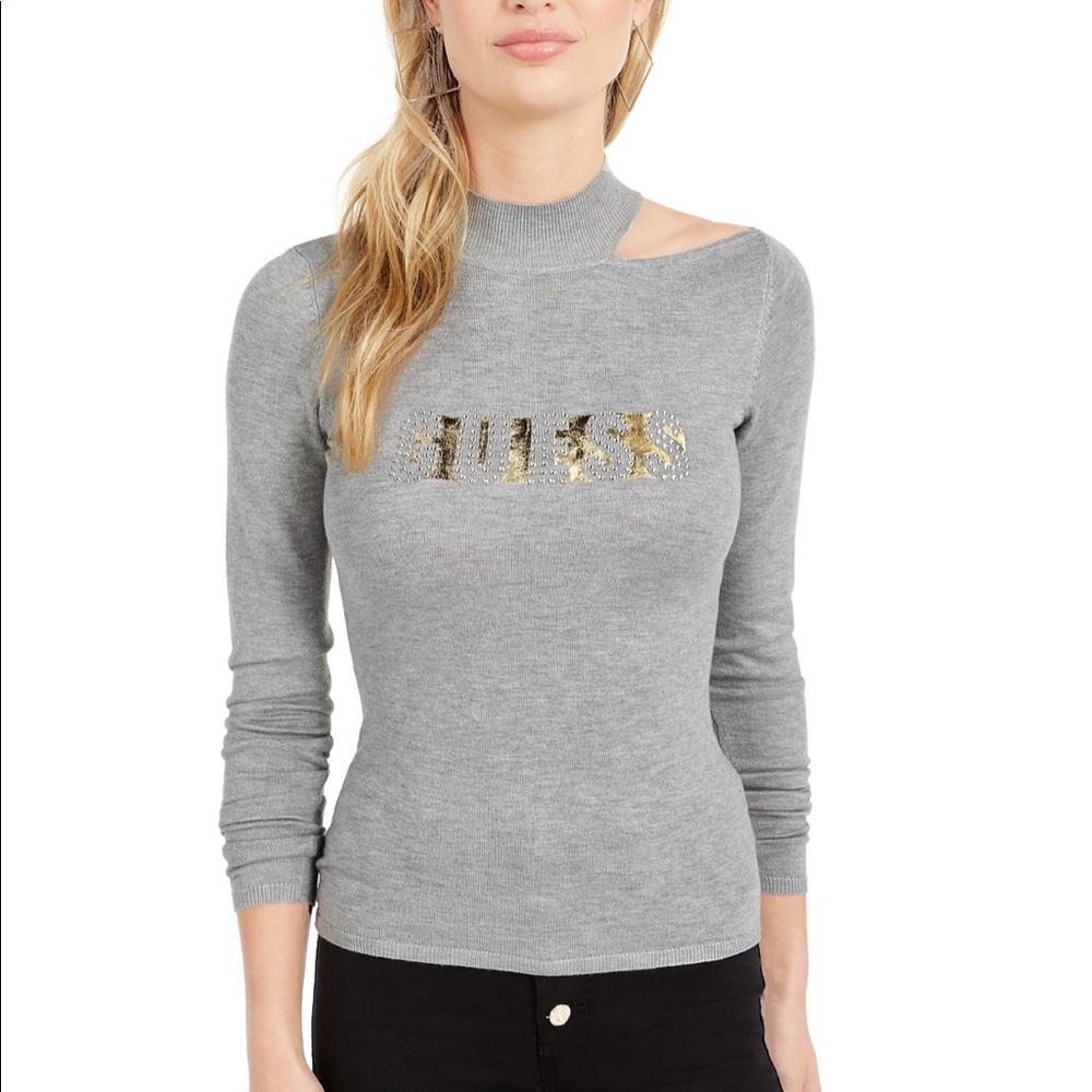 GUESS Metallic Logo Sweater